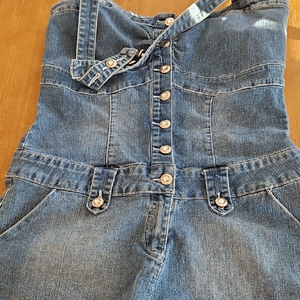 American Blues Halter Denim Jumpsuit/ Romper